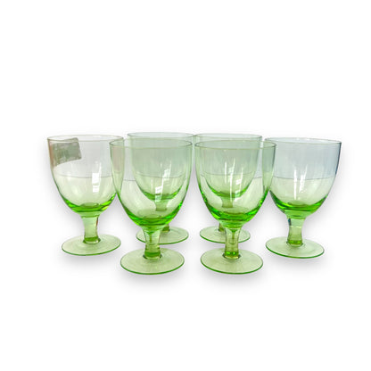 Green Wine Glass Set of 6