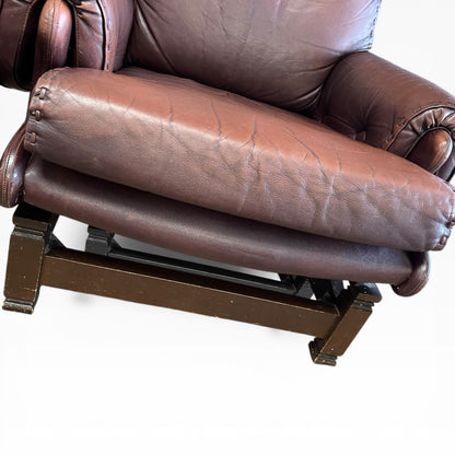 Moran Vintage Leather Armchair & Ottoman Set – Made in Melbourne