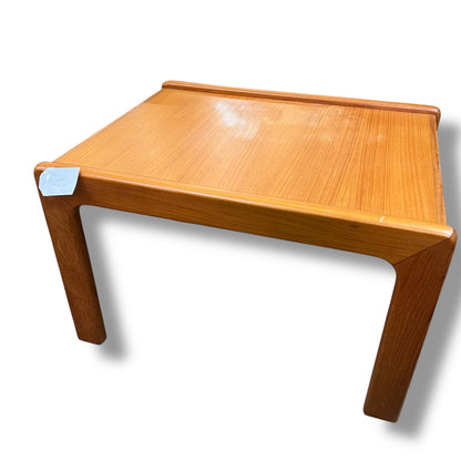 Teak Side Table with Sculpted Edges