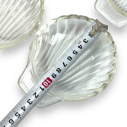 Glass Shell Dish x4 Agee Pyrex
