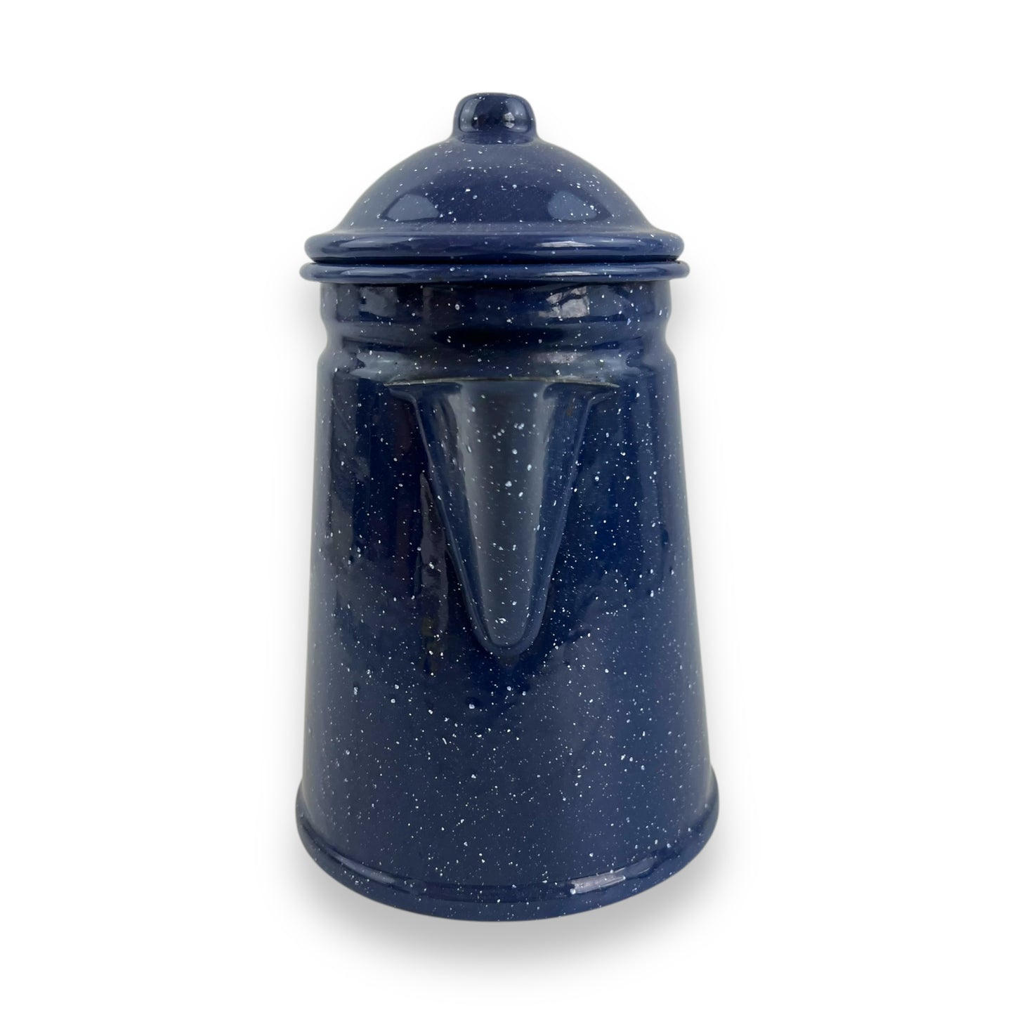 Blue Speckled Enamel Coffee Pot