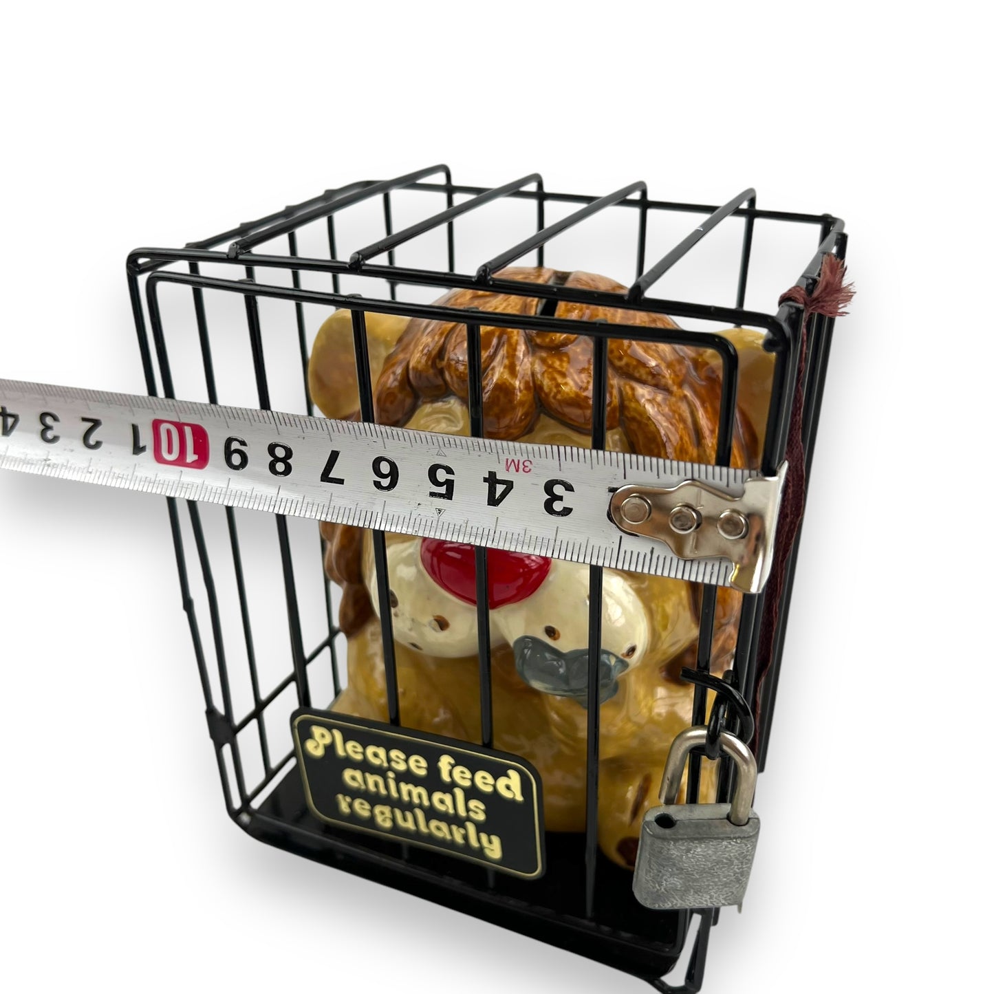 Lion in Cage Coin Ceramic Money Bank