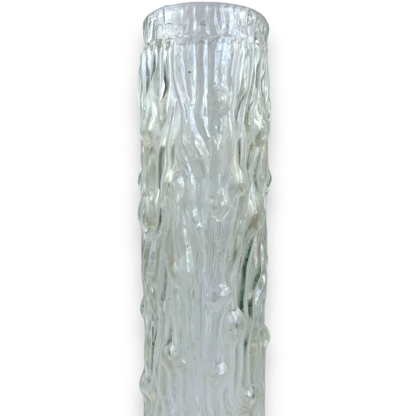 Clear Bark Glass Solifleur Vase