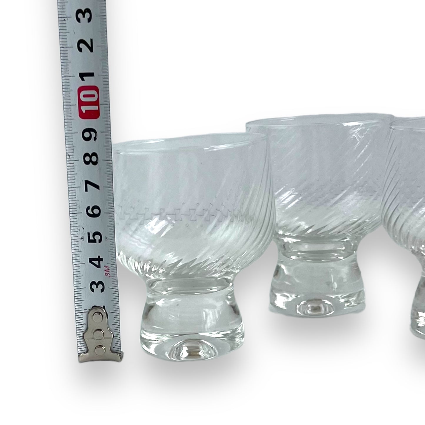 Crown Corning “Regis” Swirl 8.5cm tall glass set of 6