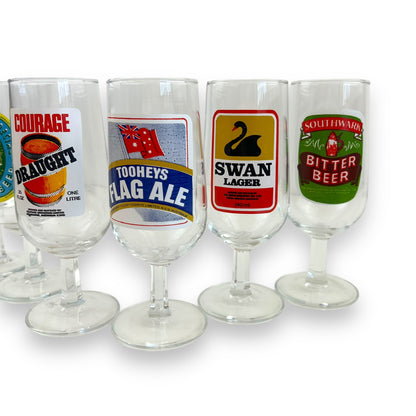 Australian Beer Glass Set of 6