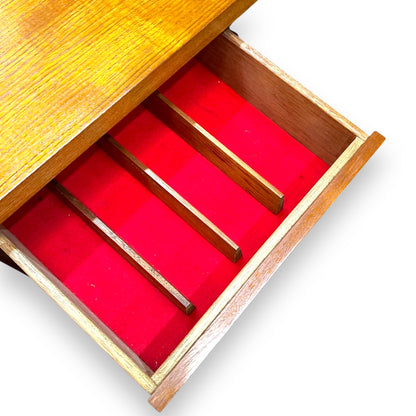 Mid-Century large Sideboard Buffet with four drawers and dual double door storage