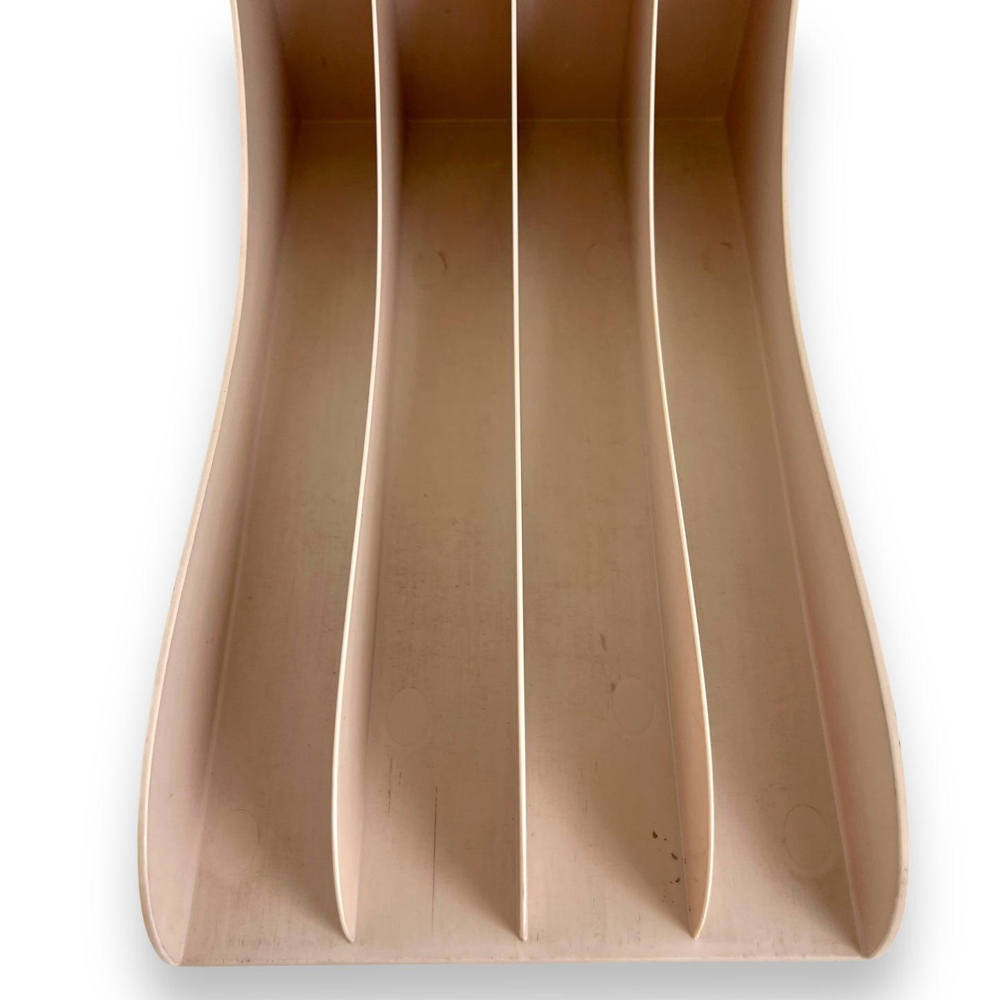 Audio Sonic Record Library Beige Plastic Storage Holder