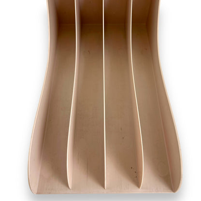 Audio Sonic Record Library Beige Plastic Storage Holder