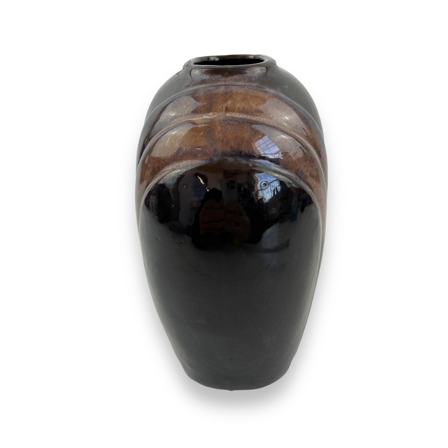 Black & Brown Pleated Vase