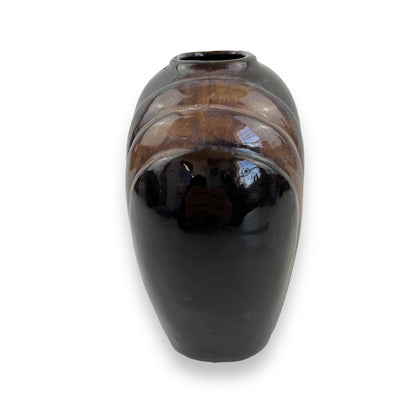 Black & Brown Pleated Vase
