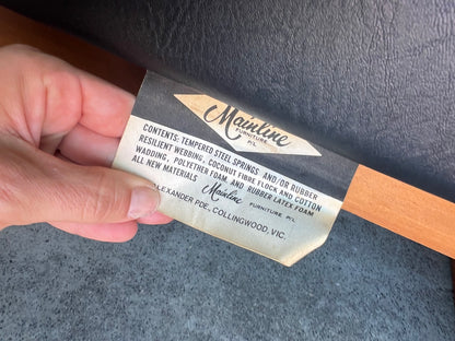 Black Vinyl Armchair by Mayline Furniture (Collingwood VIC) – Solid Timber Frame