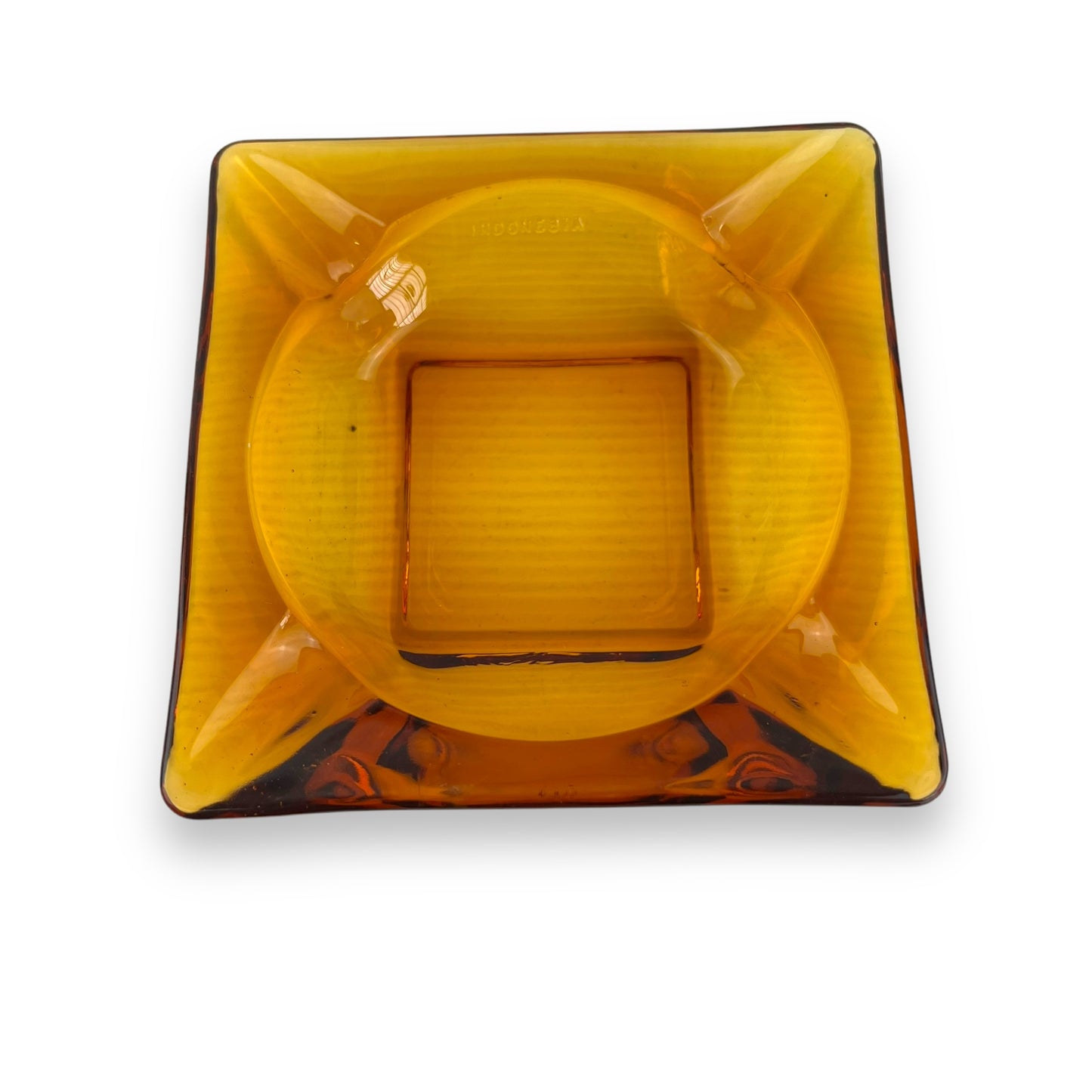 Amber Glass Ashtray