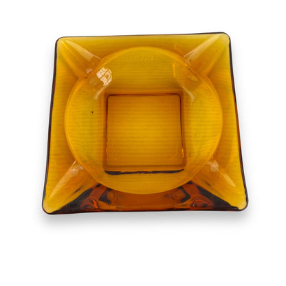 Amber Glass Ashtray
