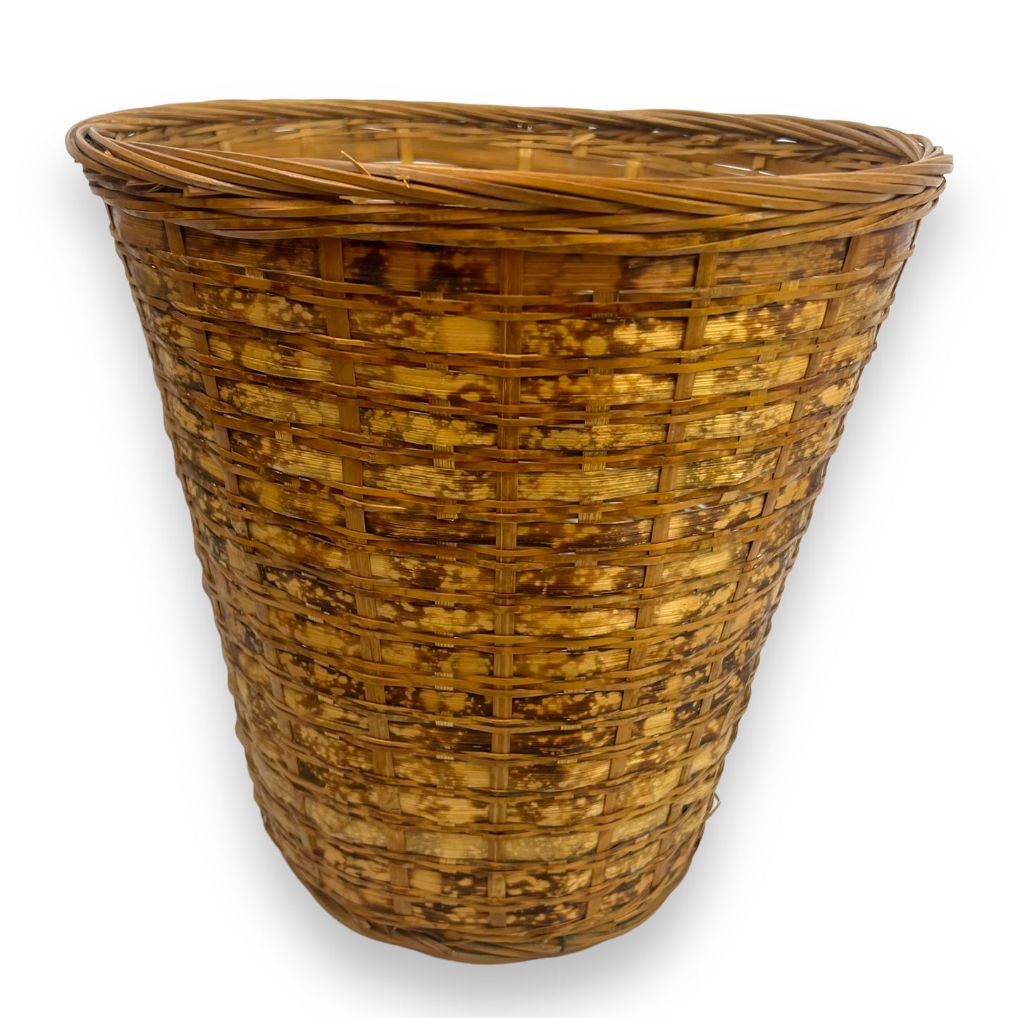 Cane Basket with Tortoiseshell Cane Weave