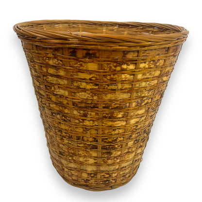 Cane Basket with Tortoiseshell Cane Weave
