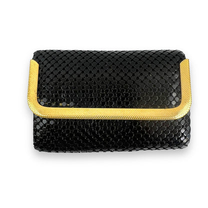 Black and Gold Mesh Key Purse