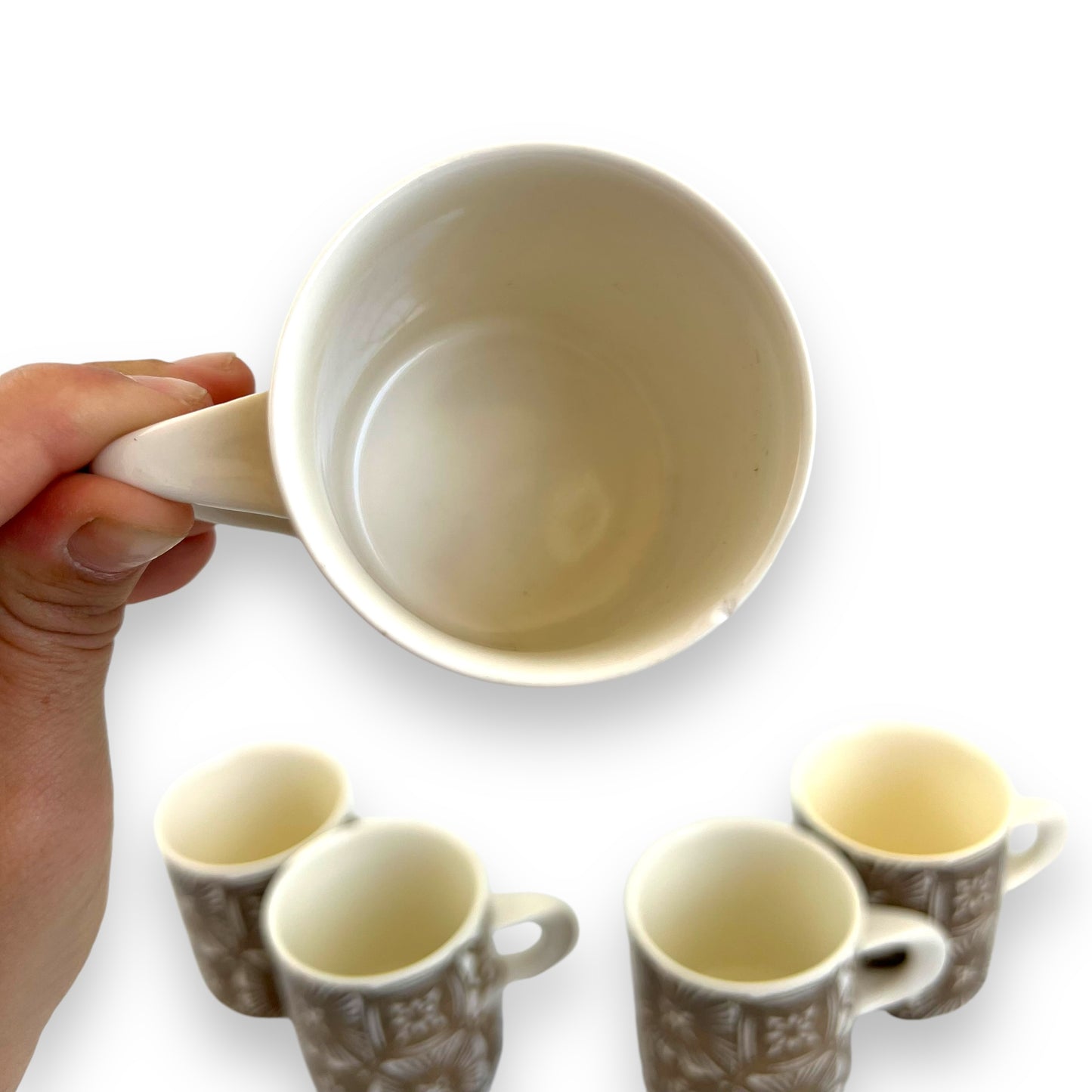 Brown Patterned Cup Set of 5
