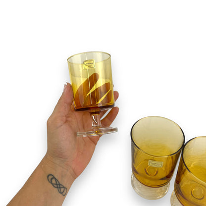 Luminarc Amber Glass Set of 5 - Made in France