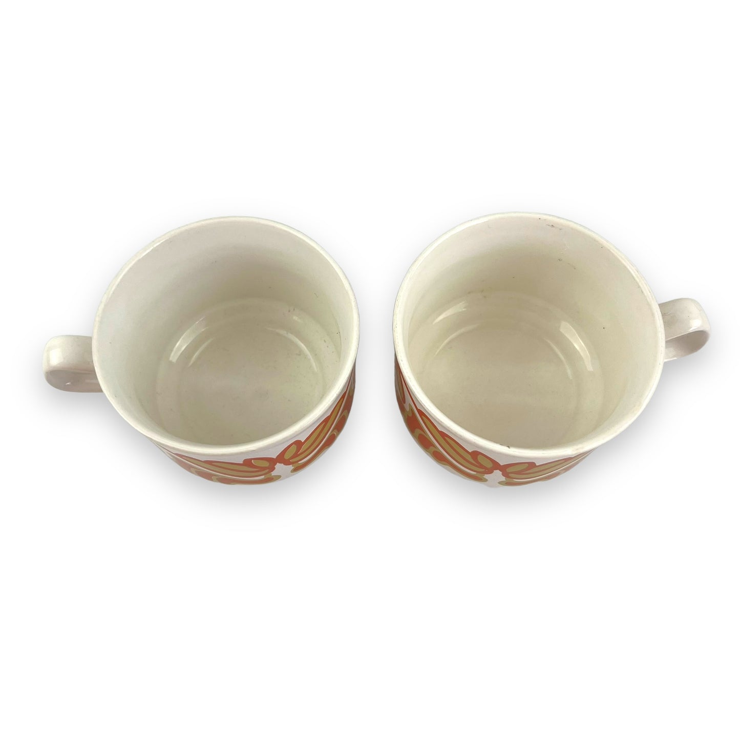 Staffordshire White Orange Teacup set
