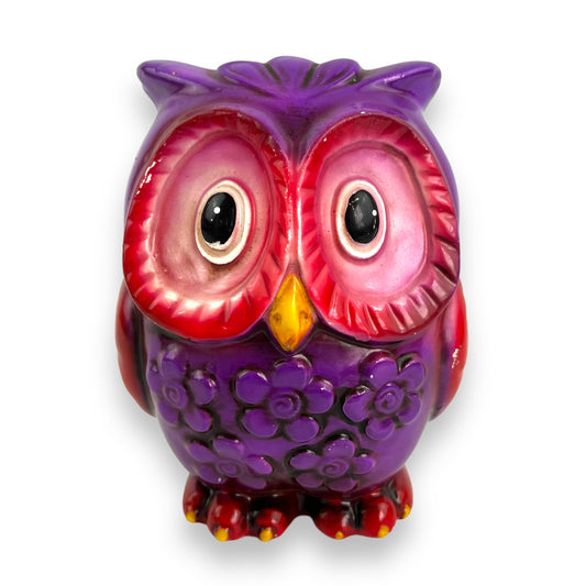 Purple Owl Money Box