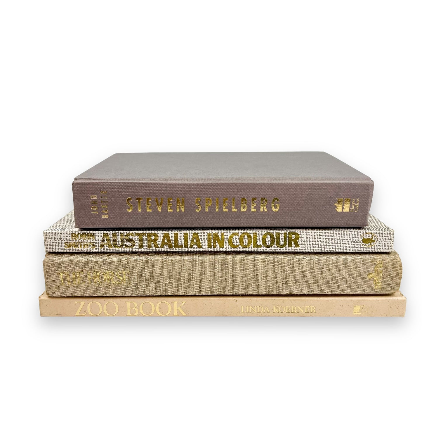 Beige & Grey Hard Cover Book Bundle