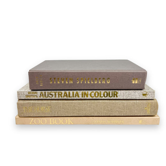 Beige & Grey Hard Cover Book Bundle
