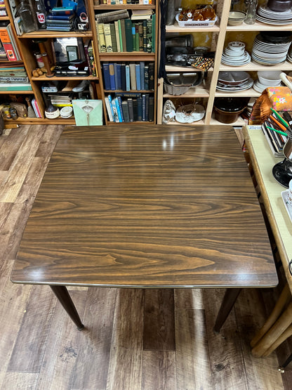 Brown Laminate Drop-Leaf Dining Table