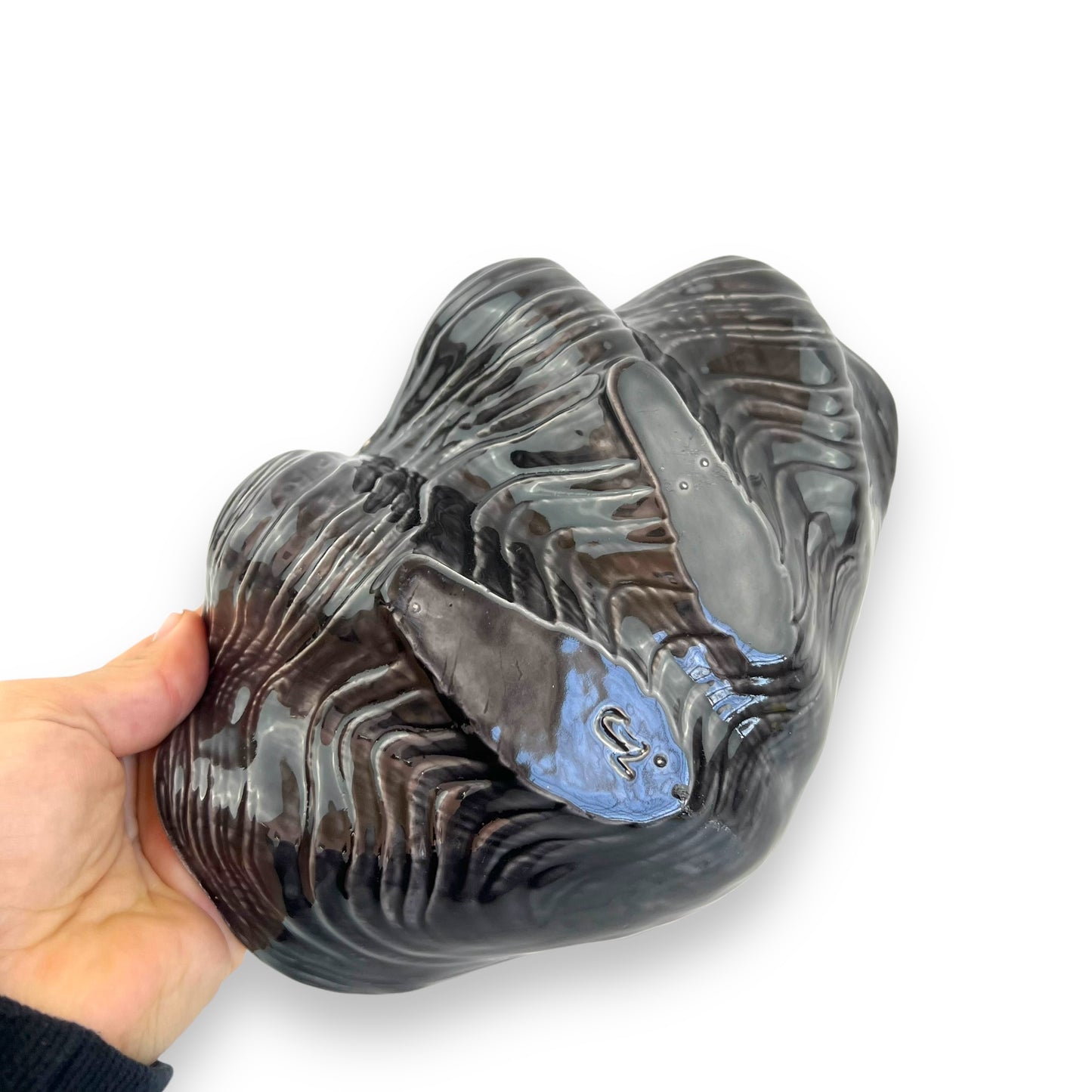 Pink & Black Clamshell Bowl
