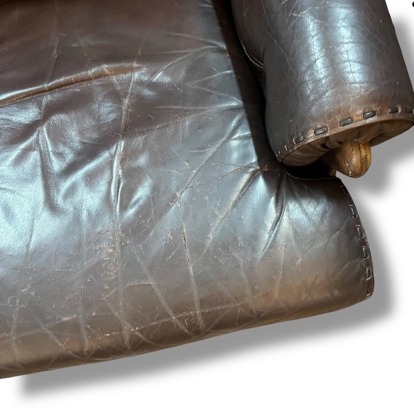 Moran Brown Leather Armchair