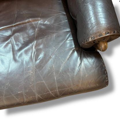 Moran Brown Leather Armchair