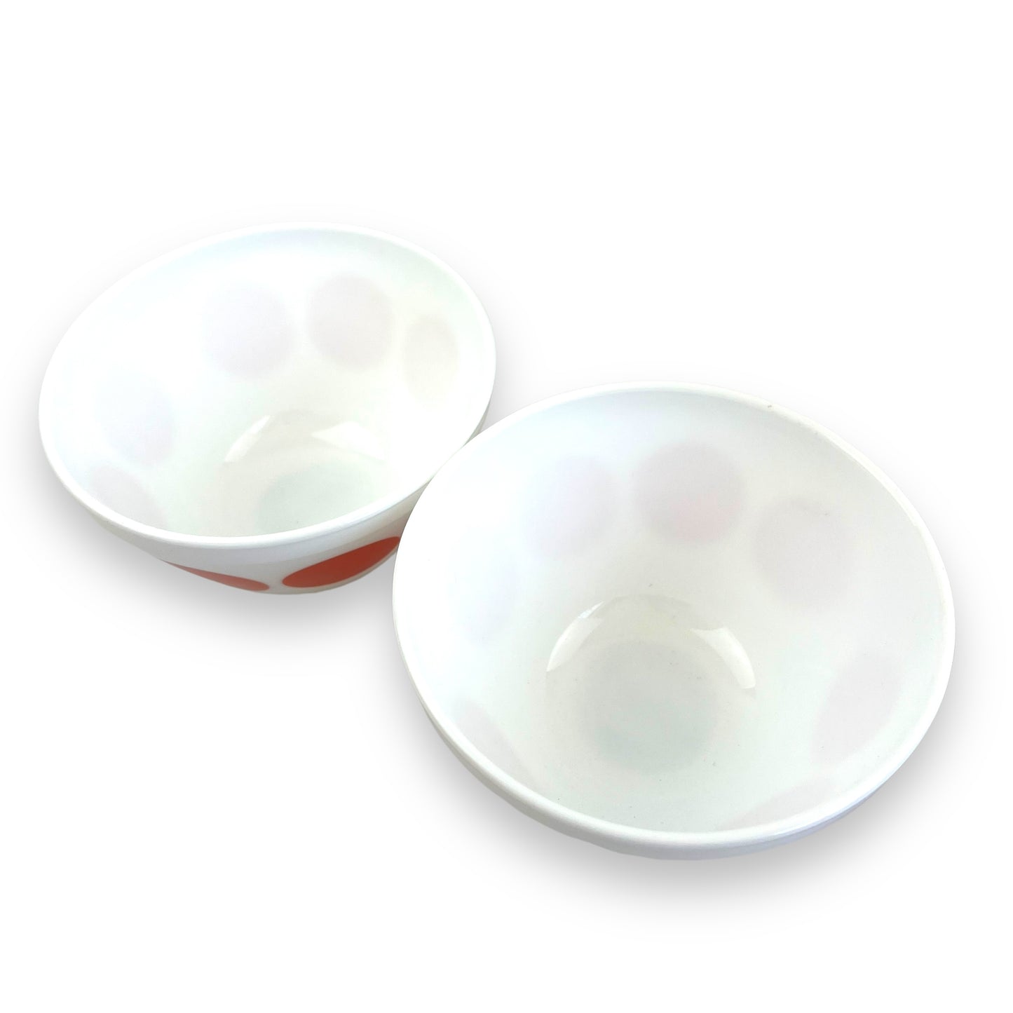 Red dot bowl set of 4
