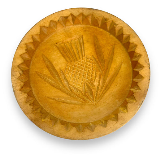 Handmade wooden Scottish thistle shortbread mould by J and I Crichton