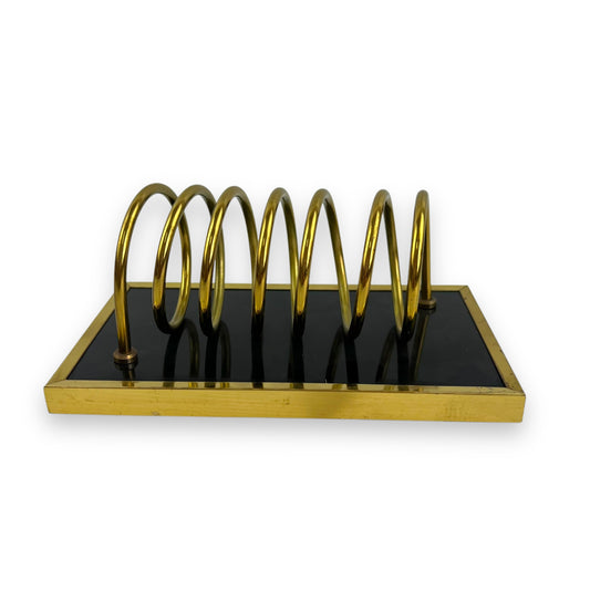 Gold & Black Metal Napkin Spiral Holder