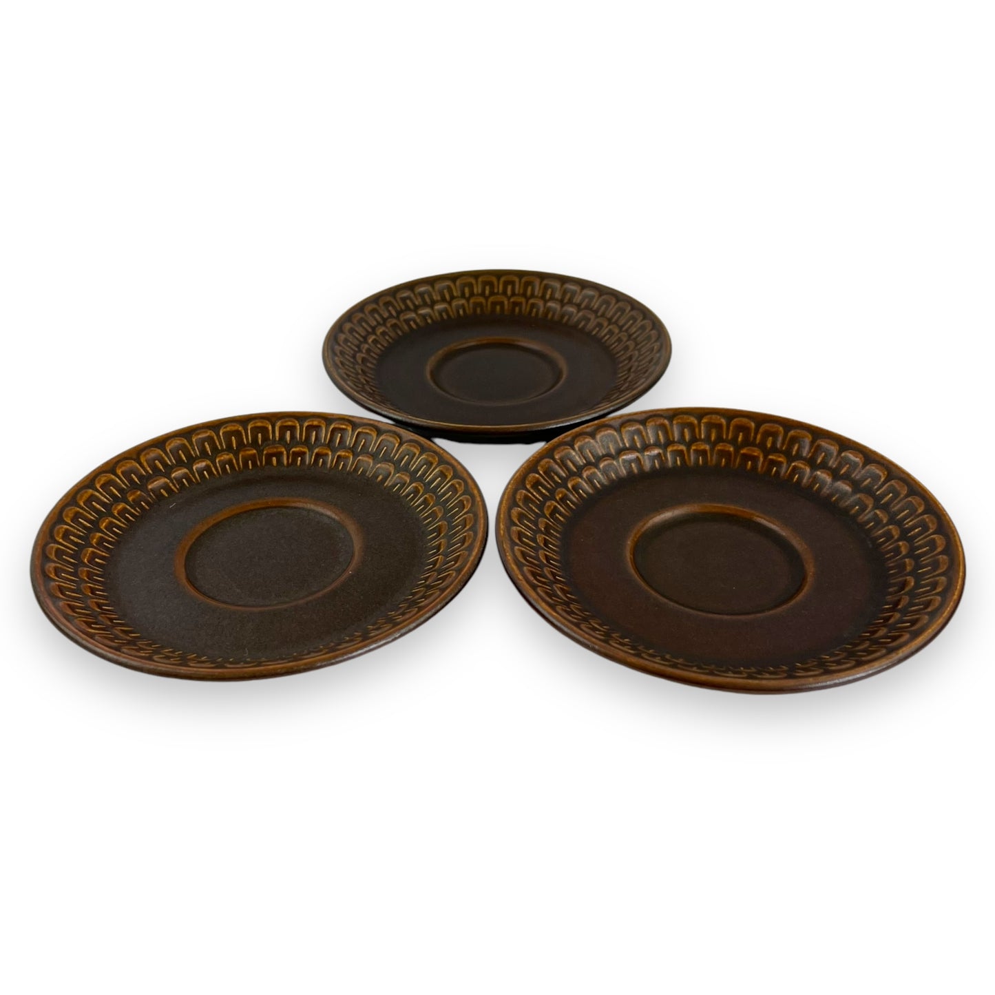 Wedgwood “Pennine” Pattern Dark Brown Round Saucer Plate 14.5cm diameter