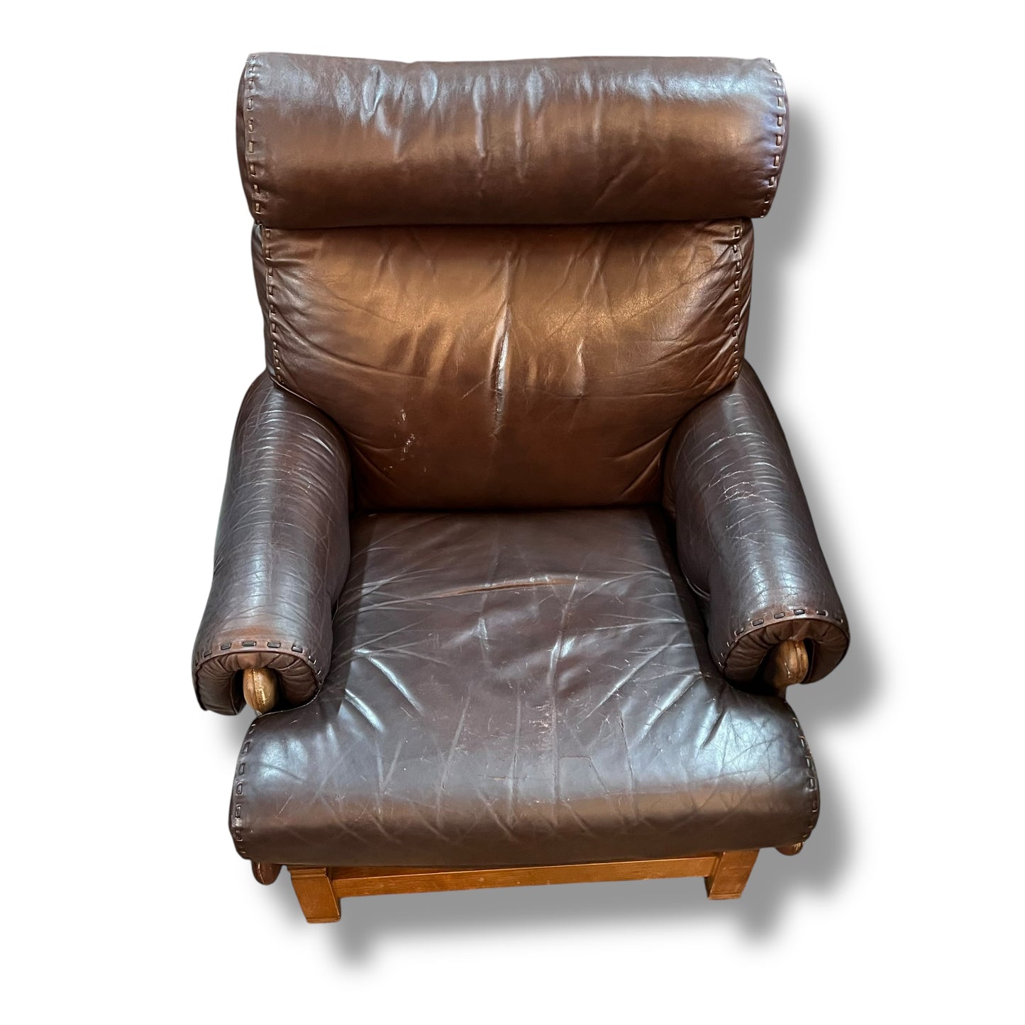 Moran Brown Leather Armchair