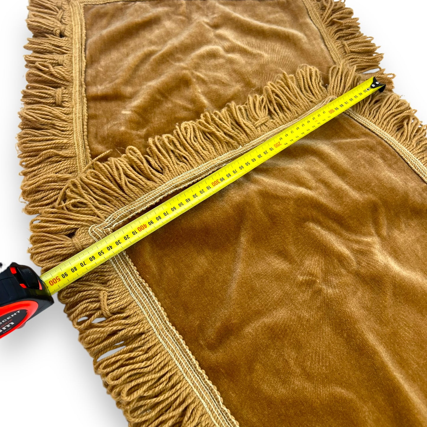 Brown fringed pillow case set of 2