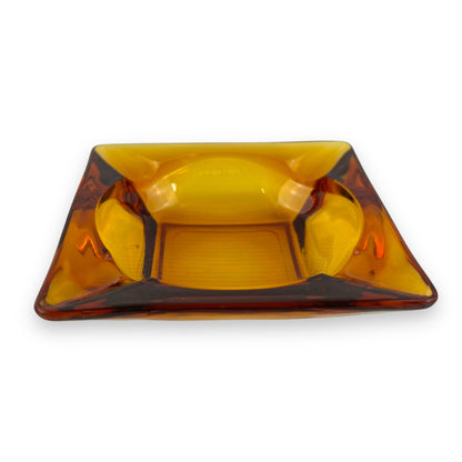 Amber Glass Ashtray
