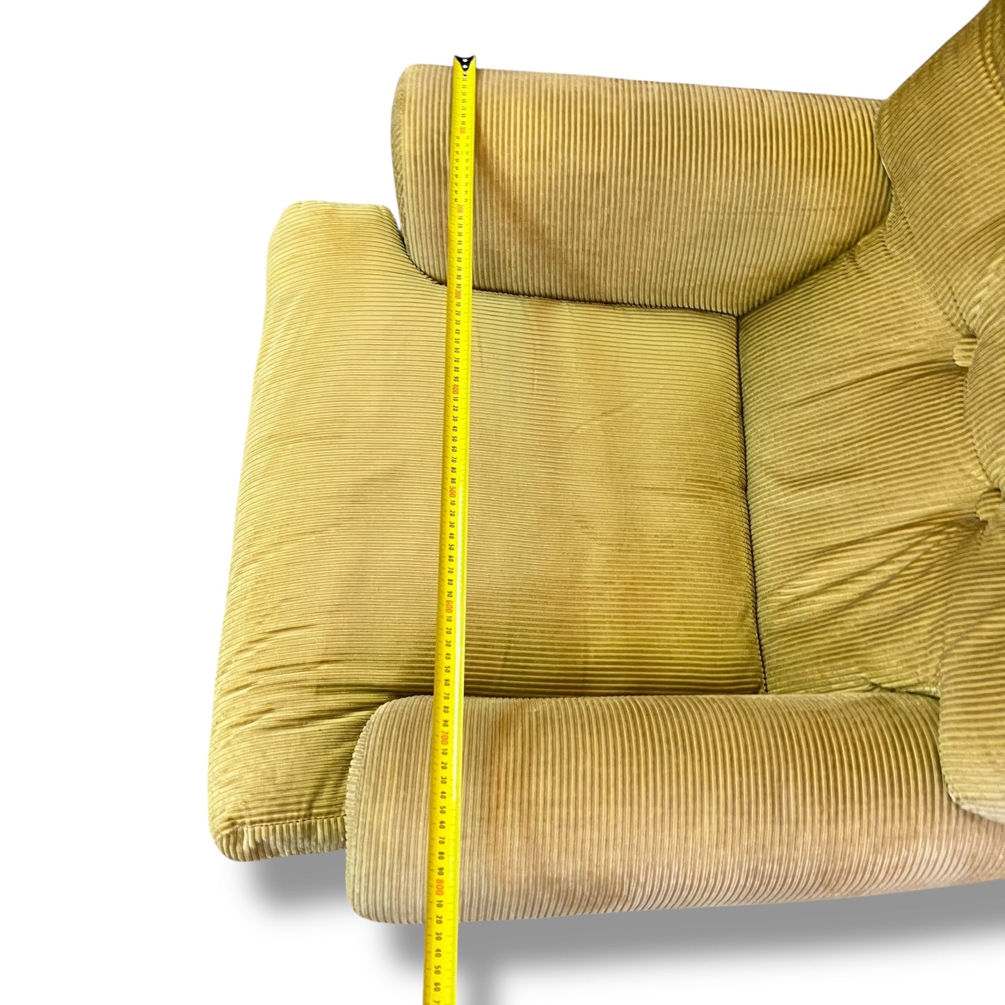 Green-Yellow Corduroy Armchair