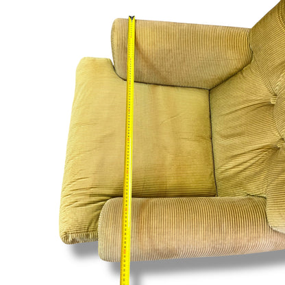 Green-Yellow Corduroy Armchair