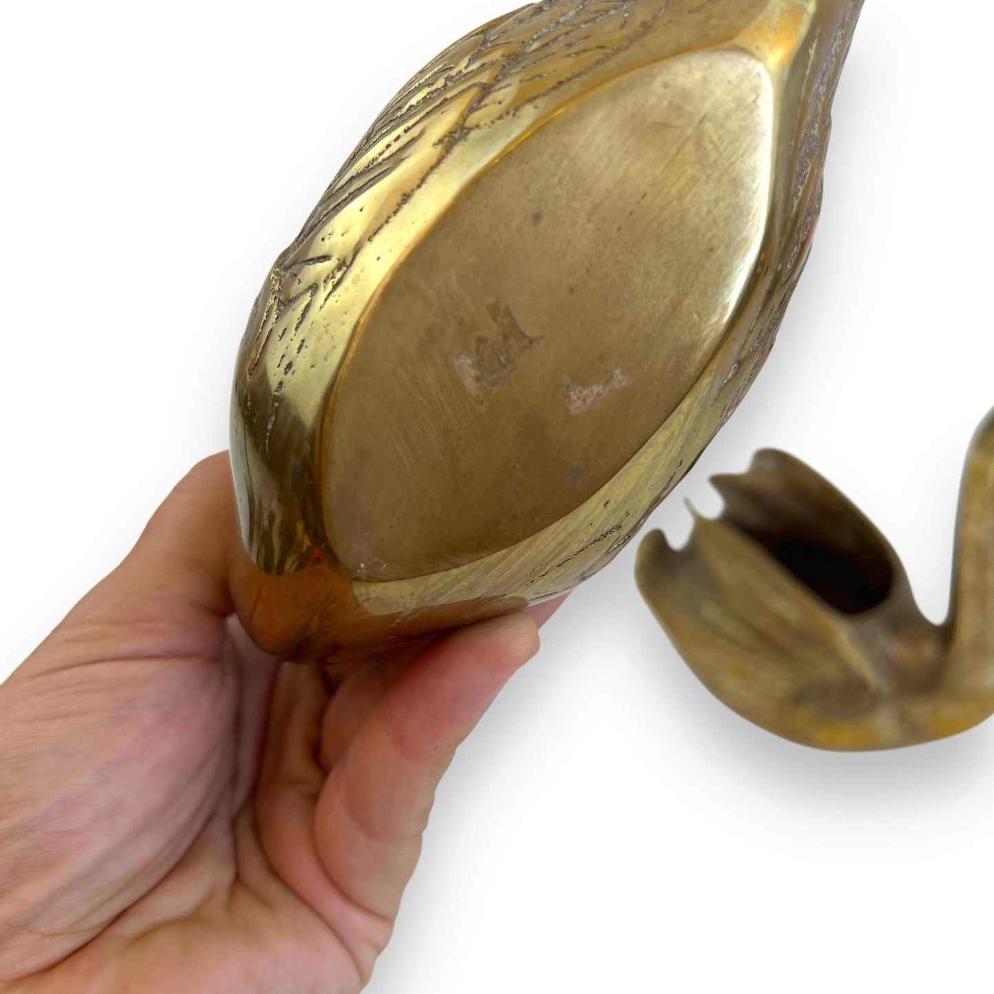 Brass Swan small planter