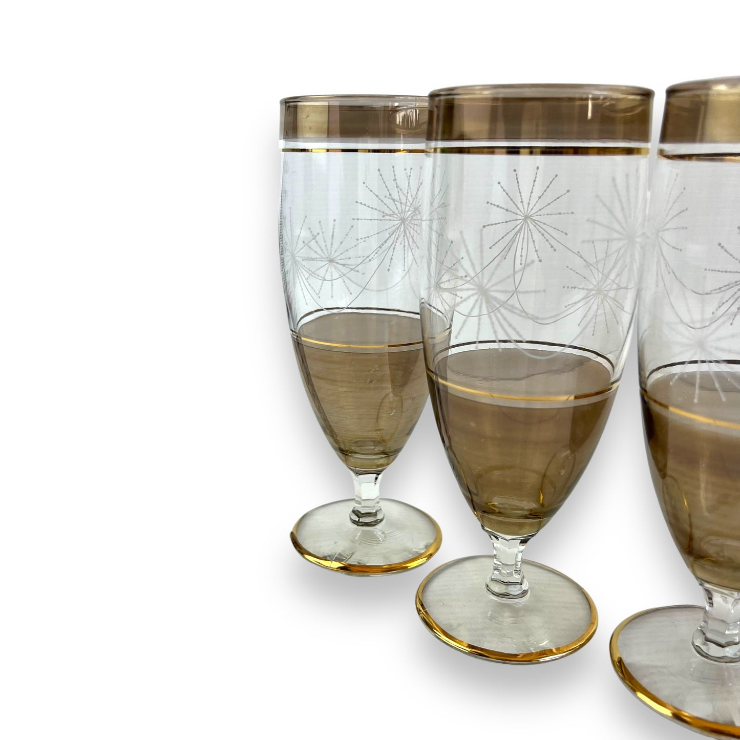 Sparkle bronze coloured cocktail glass set of 6