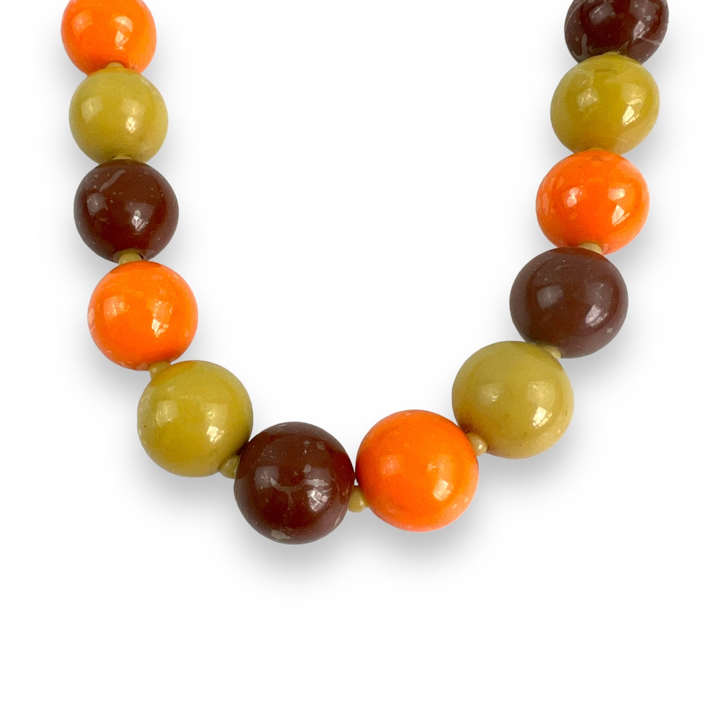 Retro Colourful plastic beaded necklace