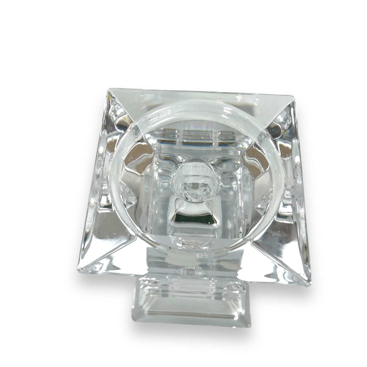 Bohemia Crystal Glass Pillar Candle Holder