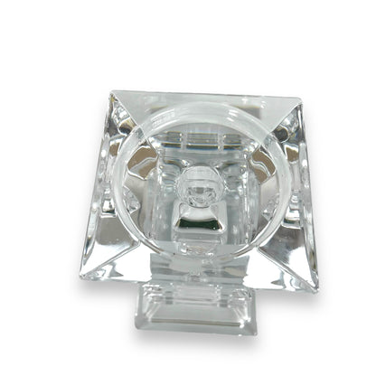 Bohemia Crystal Glass Pillar Candle Holder