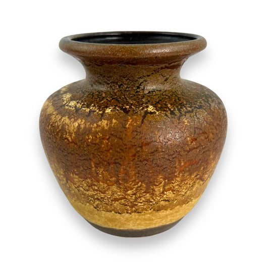 West German Vase brown glaze drip colour
