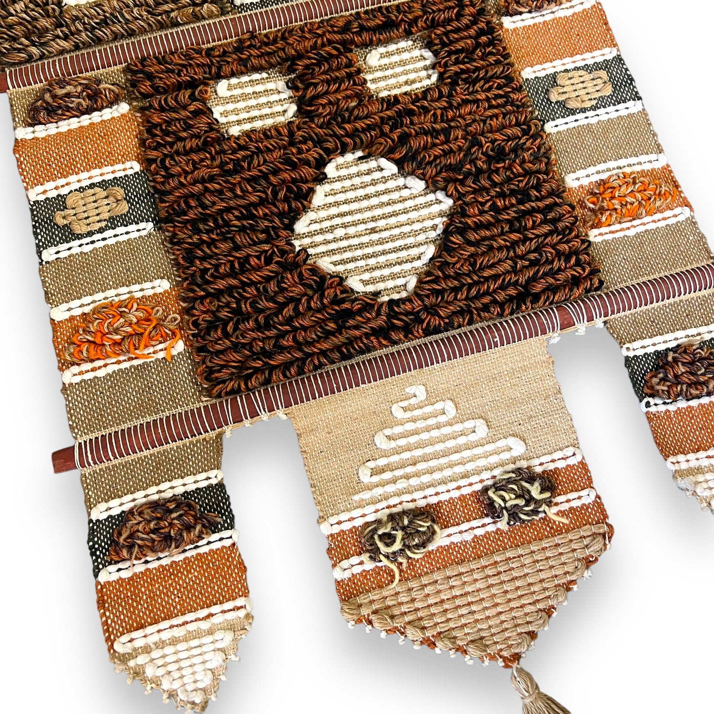 Don Freedman Style Brown Woven Wall Hanging Tapestry