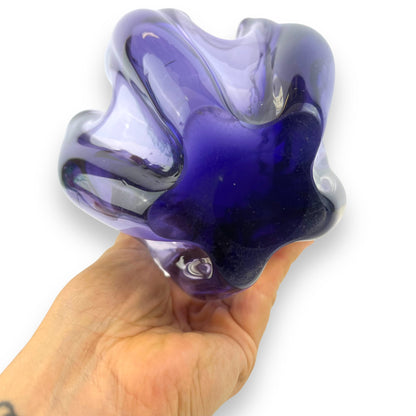 Purple Handkerchief Art Glass Vase