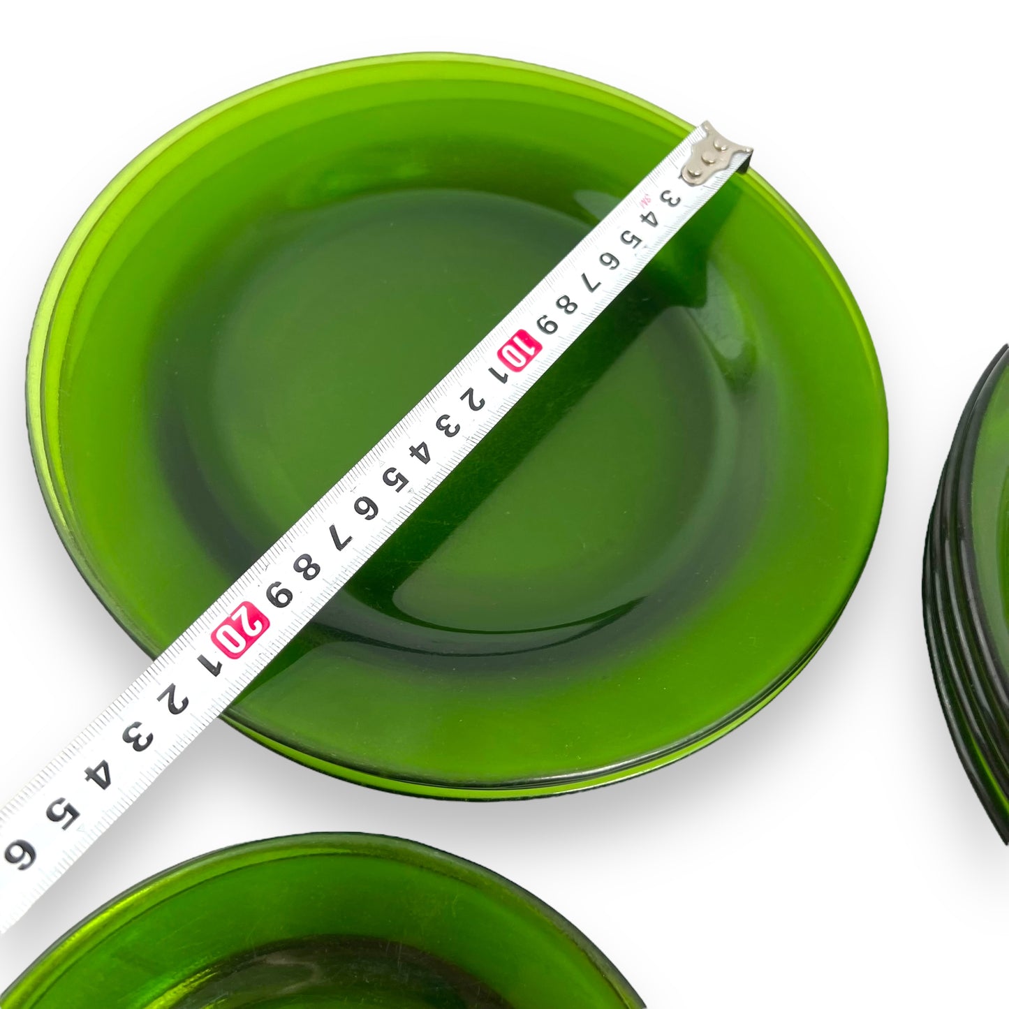 Durax France Green Glass 4 Person Dinner Set