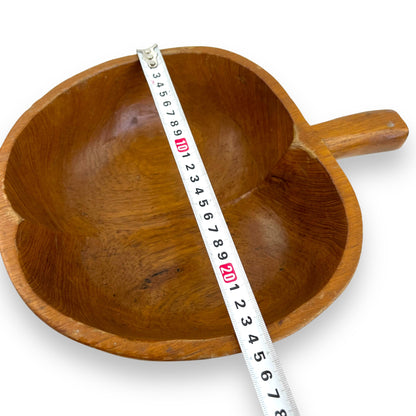 Wooden Apple Shape Bowl