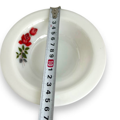 Pyrex “June Rose” Milk Glass Dessert Bowls - Set of 7